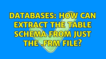 Databases: How can extract the table schema from just the .frm file?
