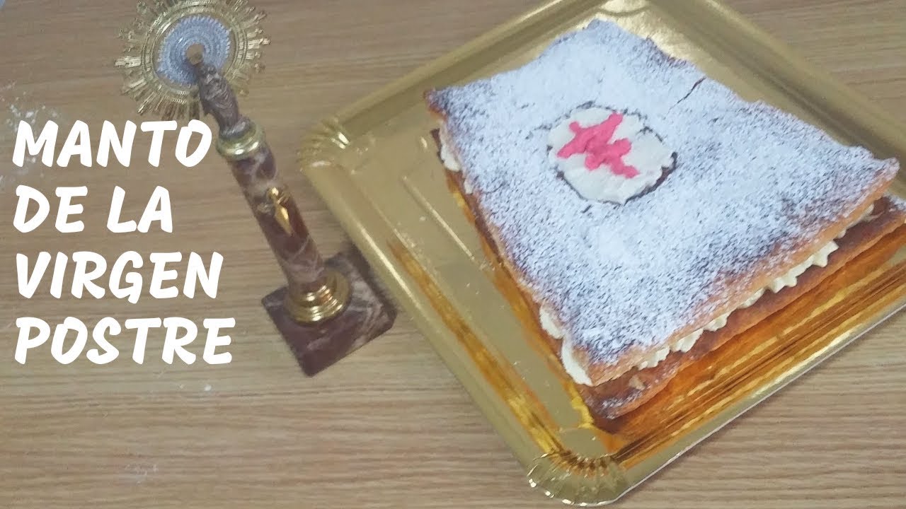 Postre manto de la virgen del Pilar