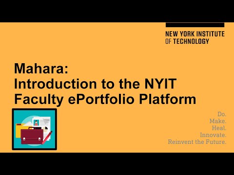 Introduction to the NYIT Faculty ePortfolio Platform