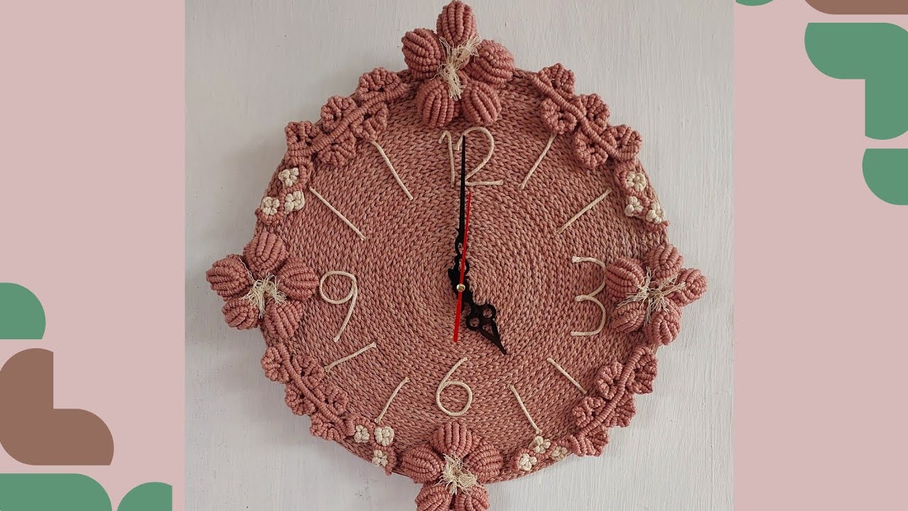 DIY JAM DINDING MACRAME || HOW TO MAKE MACRAME CLOCK FOR YOUR ROOM'S ...