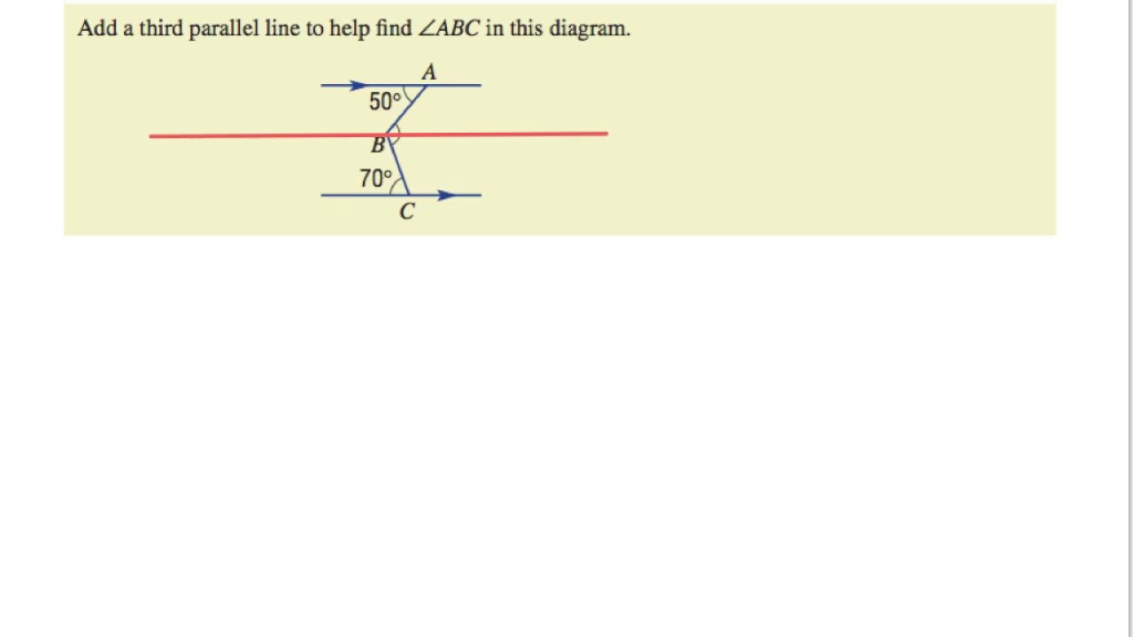 9 Maths 7.2 Ex6 Adding a third parallel line - YouTube