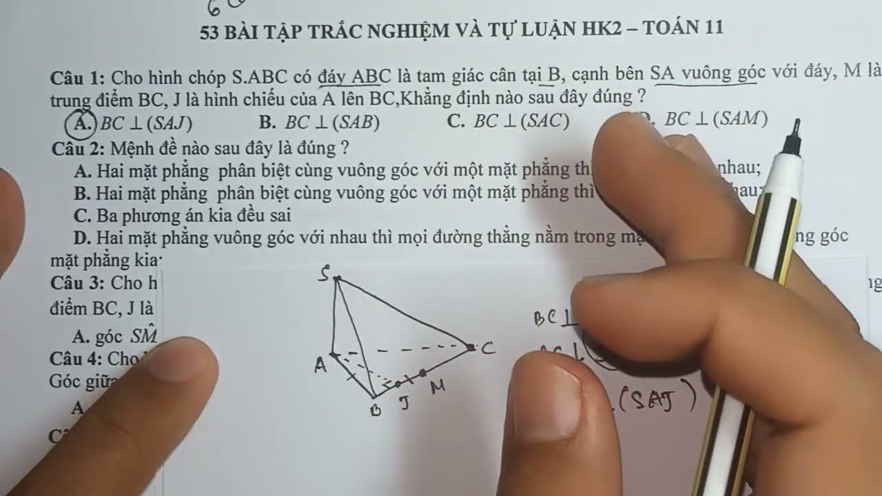 Tóm tắt công thức và lý thuyết hình học lớp 11