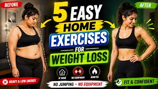 5 easy home exercises for Weightloss🔥Best workout for overweight people #weightloss #viralvideo #yt
