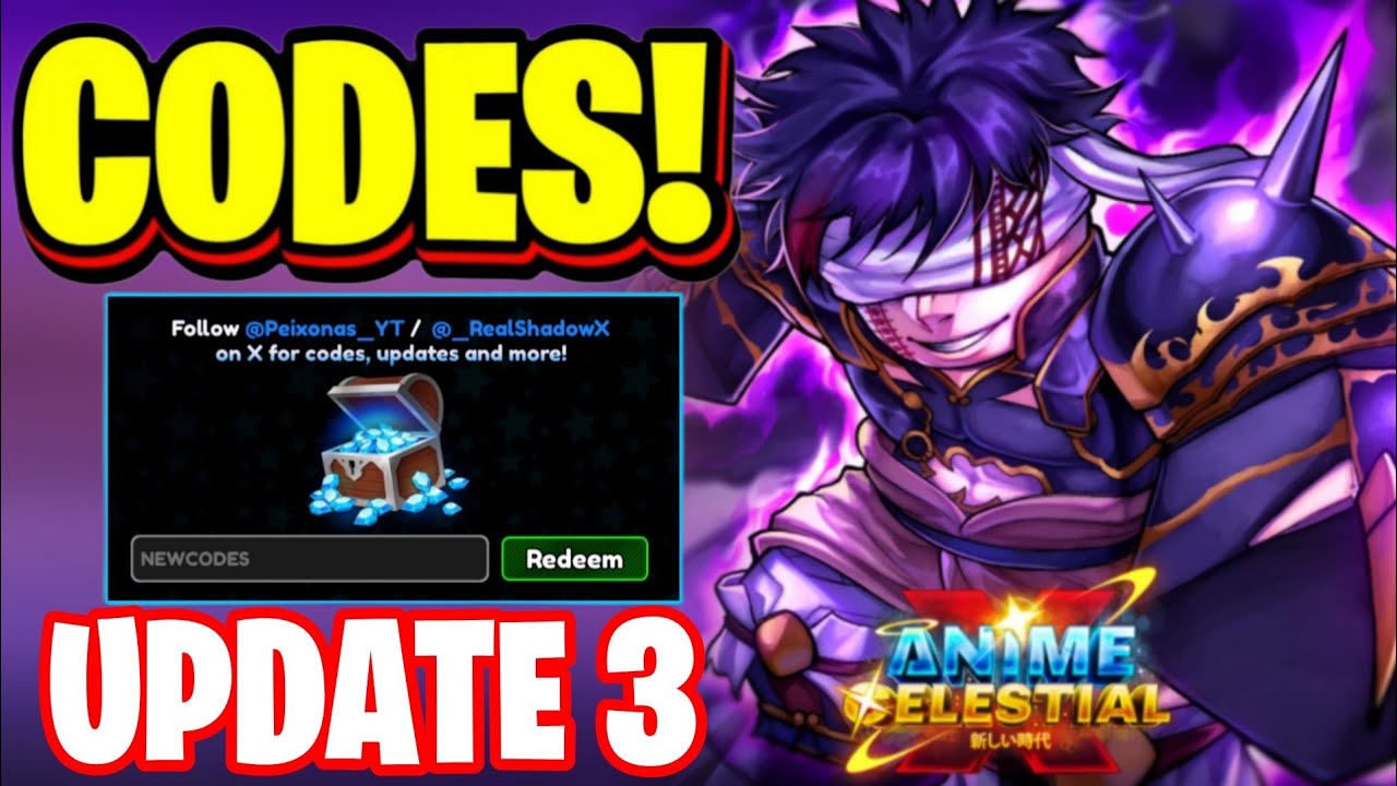 *NEW* ALL WORKING UPDATE 3 CODES FOR ANIME CELESTIAL X! ROBLOX ANIME CELESTIAL X CODES