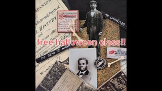 Free Halloween Class 2. Collage & Ephemera