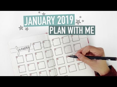 bullet-journal-january-plan-with-me-2019-|-meal-planner-+-workout-challenge