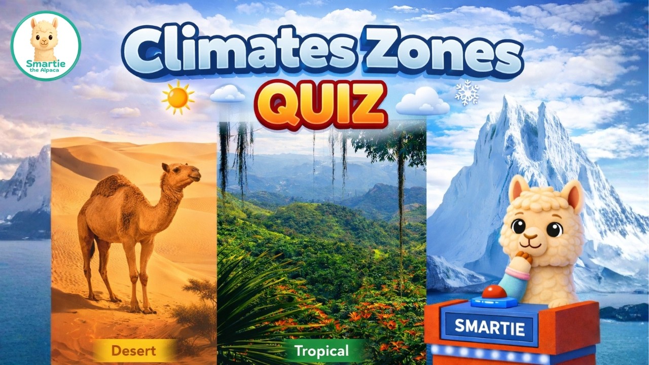 Викторина по климатическим зонам 🌍🔥❄️ | 15 забавных вопросов для детей (A, B или C?)