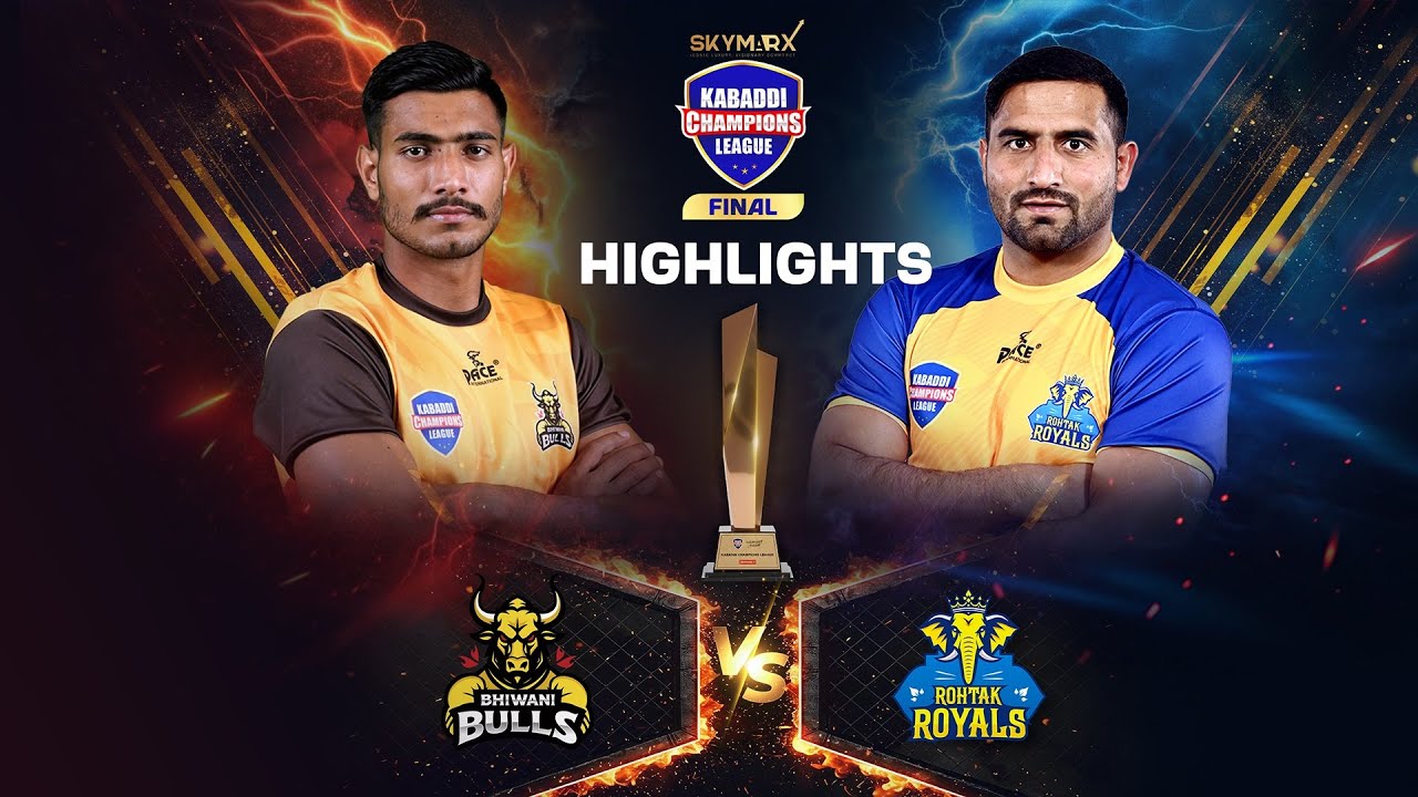 Bhiwani Bulls vs Rohtak Royals Final winning Rohtak Royals Kabaddi Champions League Day14 Highlights
