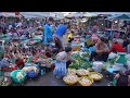 Early Morning Vegetable Market - Daily Lifestyle, Activities of Vendors &amp; Buyer on Early Morning