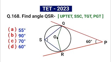 TET - 2023 | Math | Q.168 | Geometry  | Previous Years Question of Tet Exam!