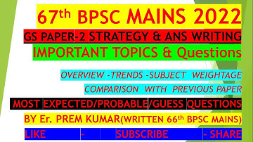 67th/68th & 69th BPSC MAINS GS-2 Preparation Strategy | POLITY/ECONOMY/GEOGRAPHY/SCIENCE- TECHNOLOGY