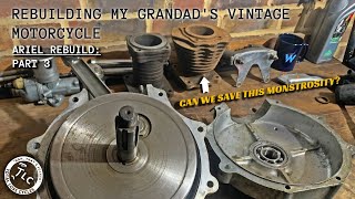 Rebuilding my Grandad's Vintage Motorcycle! The Ariel rebuild Part Three: Can we save this cylinder?