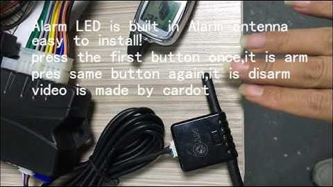 cardot 2 way car security alarm system LED indication built in antenna