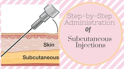 Step-by-Step Subcutaneous injection and rights of administration