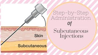 StepbyStep Subcutaneous injection and rights of administration