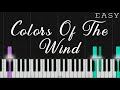 Colors Of The Wind - Pocahontas | EASY Piano Tutorial | Arranged By Dan Coates