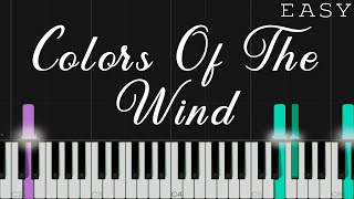 Colors Of The Wind - Pocahontas | EASY Piano Tutorial | Arranged By Dan Coates chords