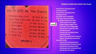 No Koes dbp. Nomo Koeswoyo - Permisi Numpang Lewat (No Koes) - 1974