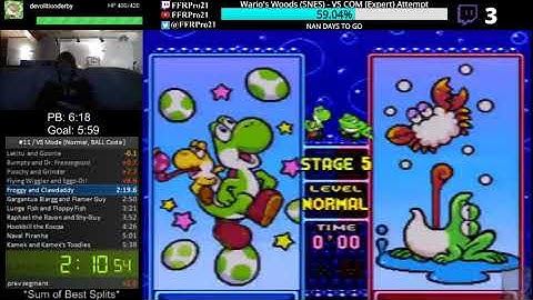 SNES - Tetris Attack - VS Mode Speedrun (Normal, BALL Code) - 2:33 IGT (5:58 RTA)