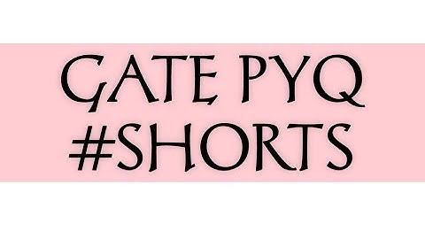 ENVIRONMENTAL ENGINEERING GATE PYQ || #SHORTS 7