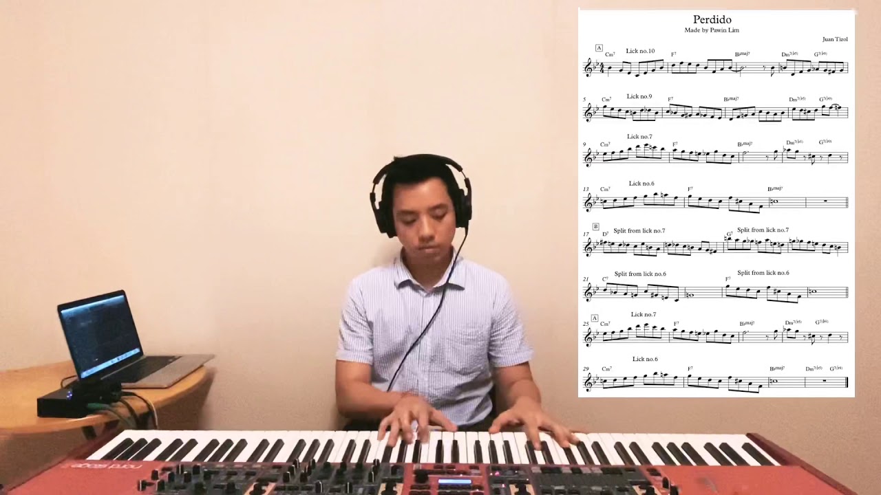 Perdido (solo by using a lick no. 6,7,9, and 10)