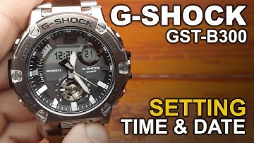 Gshock GST-B300 - Setting time and date tutorial