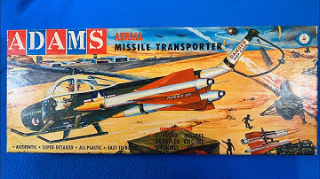 Adams 1958 Aerial Missile Transporter UH-41 Seneca & Hawk Missiles Vintage Model Helicopter Kit 