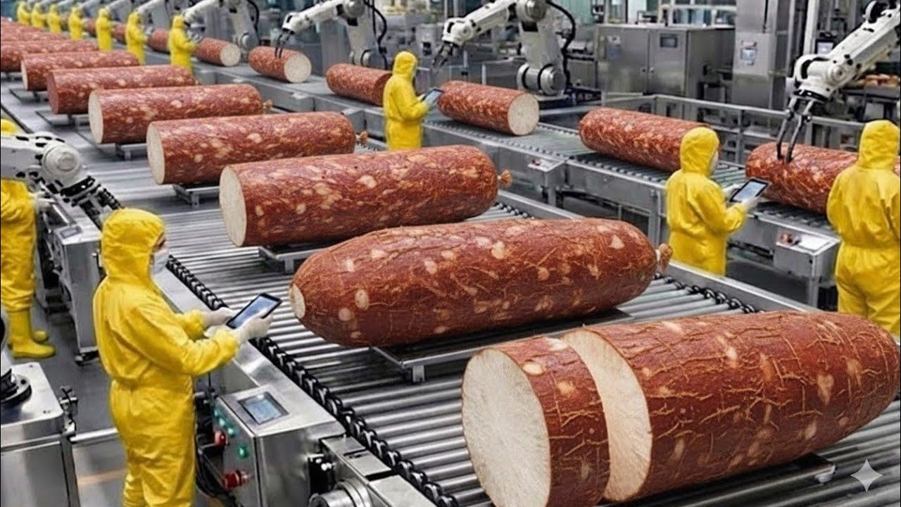 Inside a giant cassava flour manufacturing factory in the United States | full process.