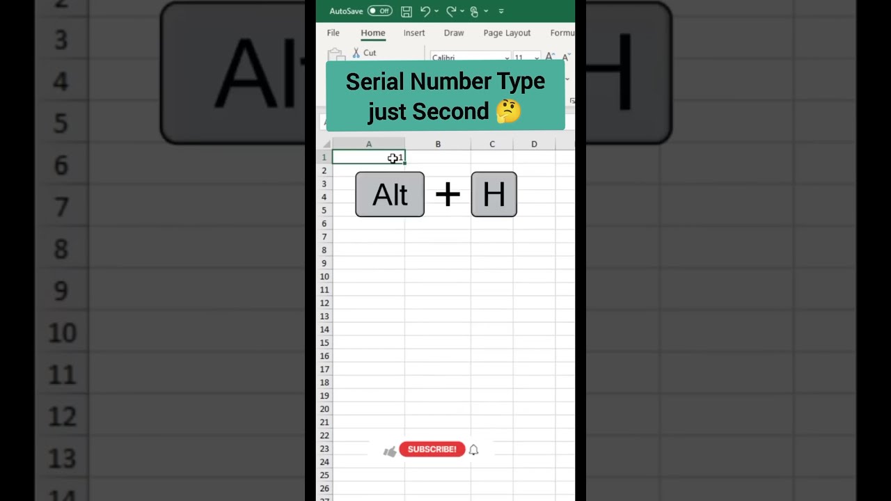 Serial Number In Excel Shortcut Automatic Serial Number In Excel YouTube Serial Number In Excel Shortcut Automatic Serial Number In Excel YouTube