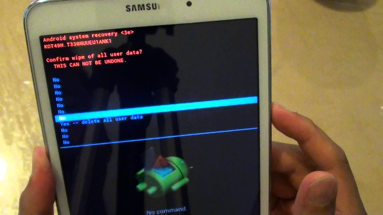 Samsung Galaxy Tab Reset