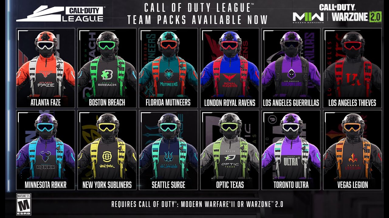 2023 Call of Duty League™ Team Packs Available Now! Big Win Sports