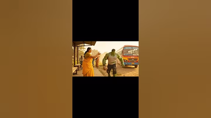 Hulk_ Bus stop New #ai #aiart #entertainment #hulk #india #all #cartoon