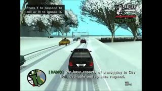 GTA SA: SAPD First Response Mod v2.5 Gameplay 85 (Another Snowy Day)