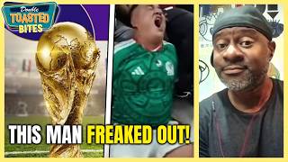 WORLD CUP FAN HAS AN EPIC FREAKOUT WHEN MEXICO LOSES TO ENGLAND | Double Toasted Bites