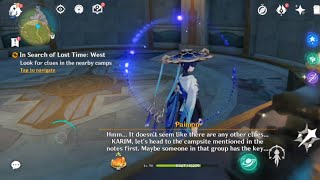 In Search of Lost Time West - Look for clues in the nearby camps | Genshin Impact 4.1