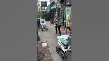 Uber Eats Robot Standoff