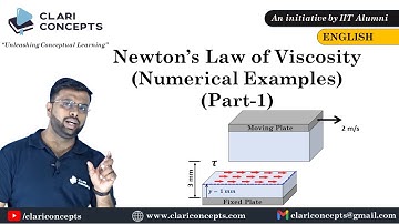 Numerical Examples on Newtons Law of Viscosity (Part 1) (English Language)