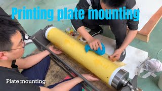 Printing plate cliche mounting cover printing cylinder with double face glue for flexo printer