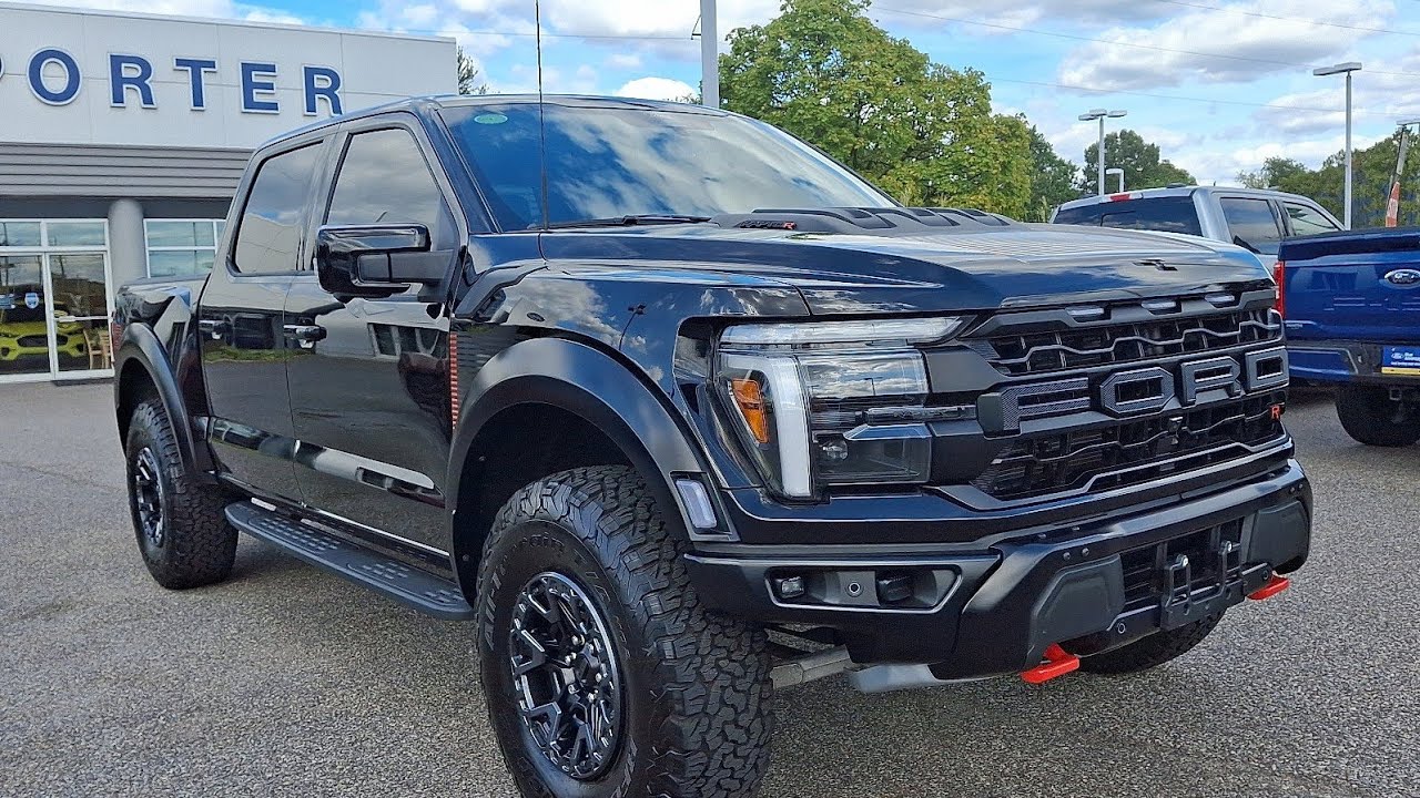 2025 Certified Ford F-150 Raptor R! Agate Black Metallic in color! Black Leather Seats!