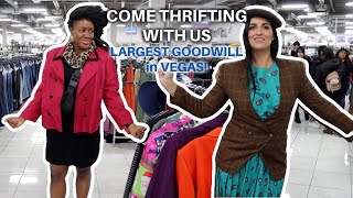 Thrifting in the LARGEST GOODWILL in #Vegas, So many incredible items + TRY ON |#ThriftersAnonymous