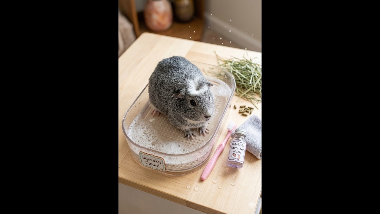 Peaceful Guinea Pig Bath Routine🐹🛁