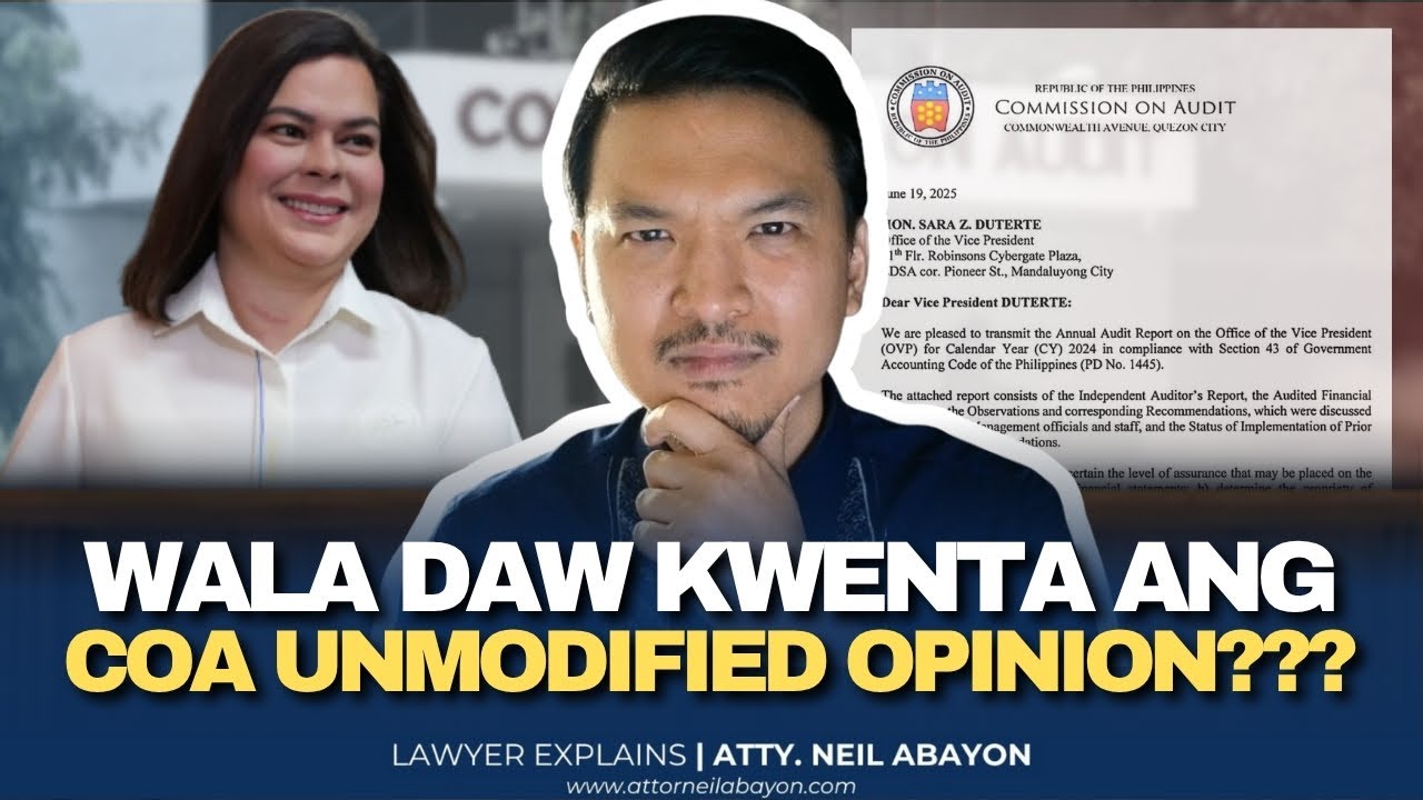 Unmodified OVP, Nakatanggap ng UNMODIFIED OPINION from COA for 2024 Budget! # ...