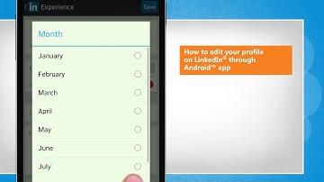 How to edit your profile on LinkedIn® through Android™ app :Tutorial