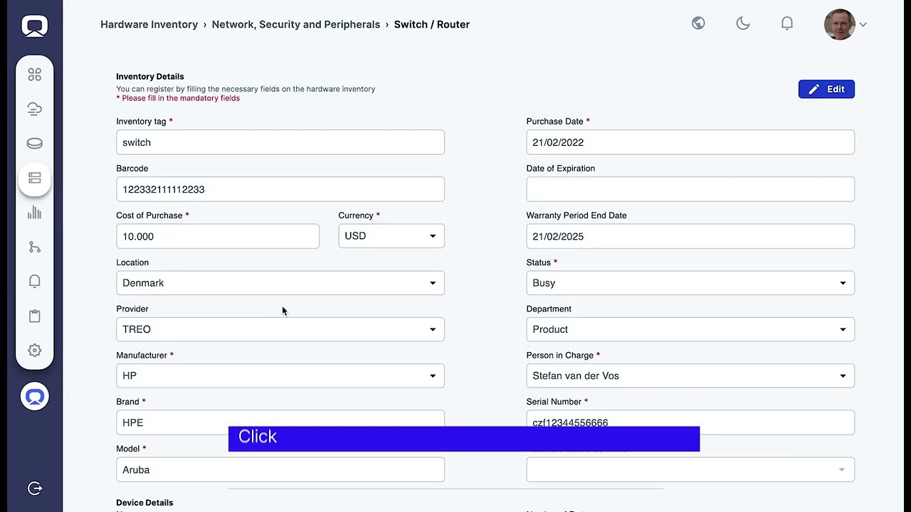Viewing and Editing Hardware Info | Hardware Asset Management | IT Asset Management Software