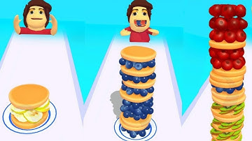 Pancake Run 🏀🟨🔵 Gameplay Walkthrough All Levels Android ,iOS New Updates