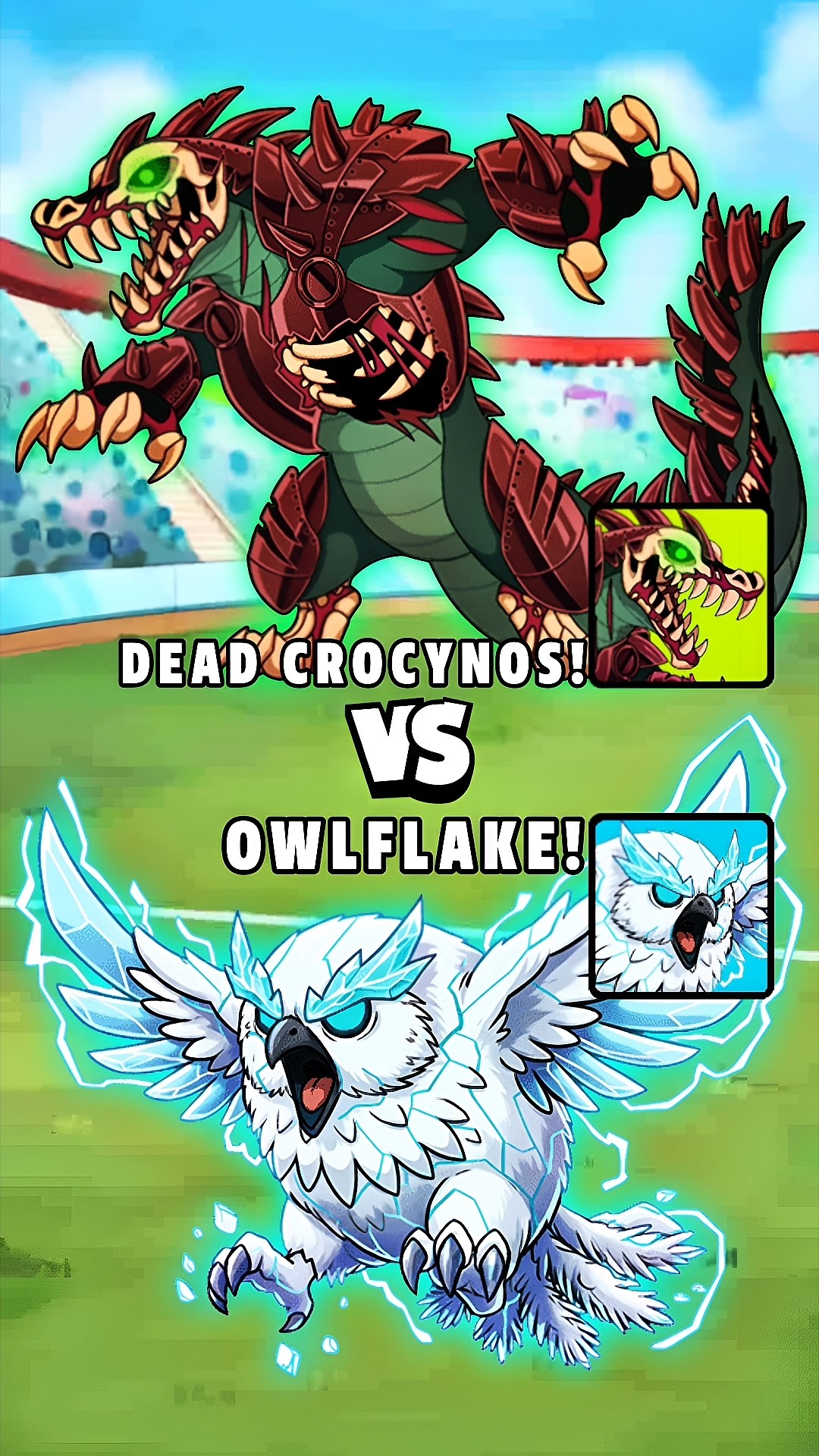 Owlflake vs Dead Crocynos Battle In Dynamons World||#dynamon