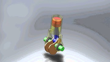 slider crank mechanism (Oscillating cylinder engine)