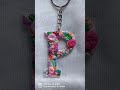 Initial embroidered keyring #handmade #embroidery #embroideryartist #reels #instagram #keychain