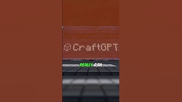 ChatGPT is Now Running INSIDE Minecraft 🤯" #Computer #challenge #ChatGPT