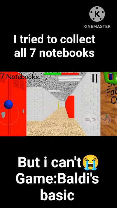 I tried to collect all 7 notebooks in baldi's basic #gaming #shorts